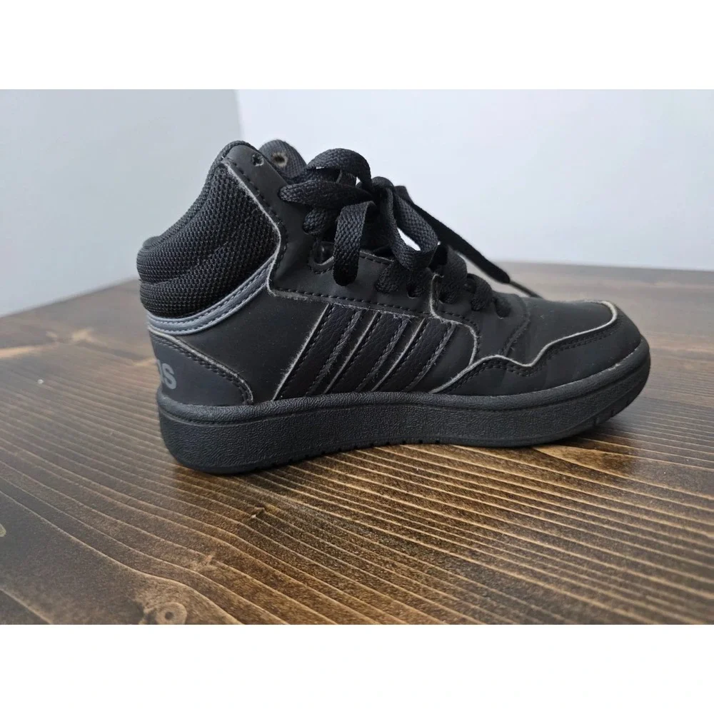 Adidas Hoops Mid 3.0 Kid's Basketball Shoes Size 11 k‎ Black High Top Sneakers